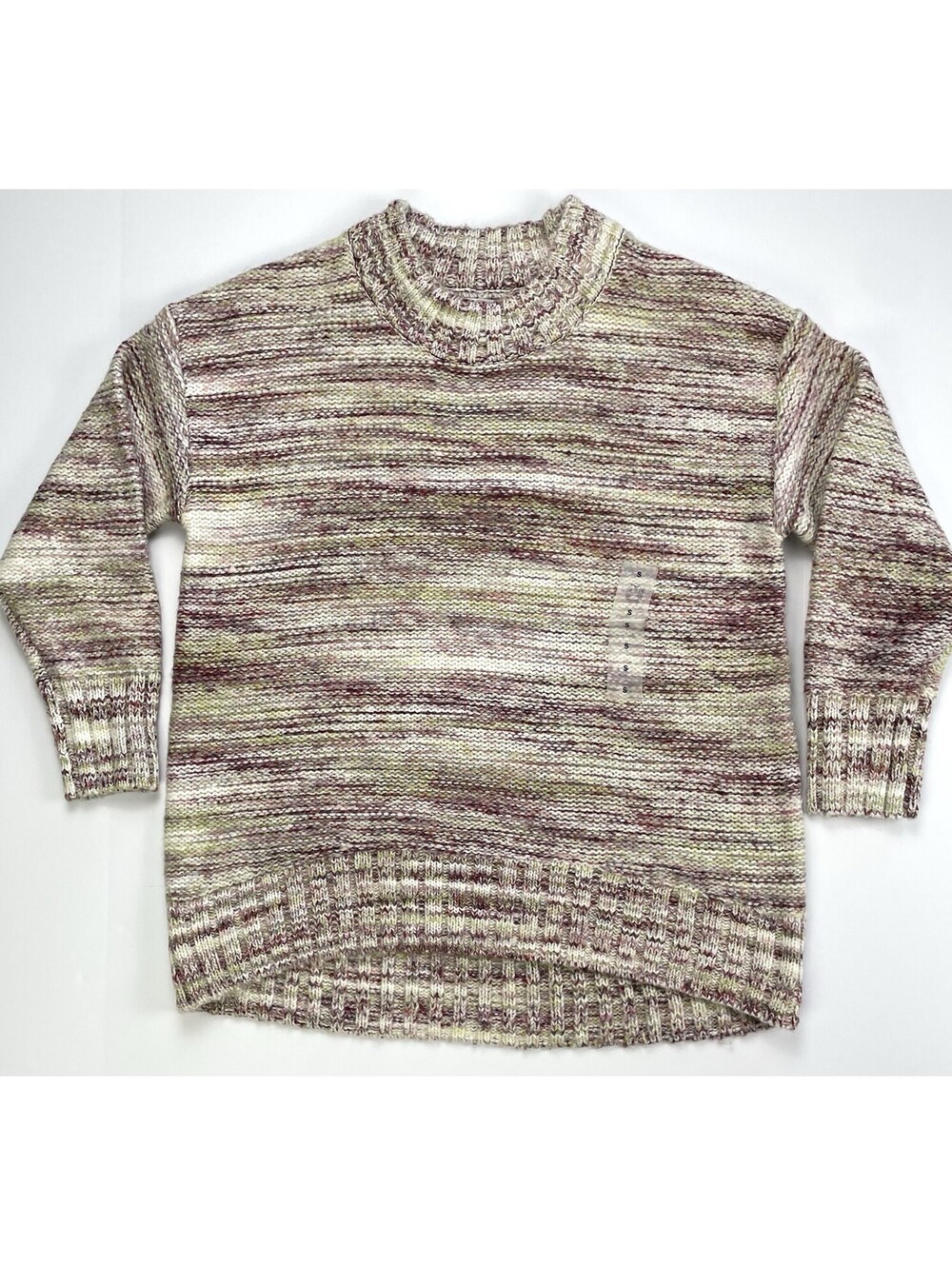 NWT Old Navy Women’s Sweater Purple Cream Multicolor Half Sleeve Small